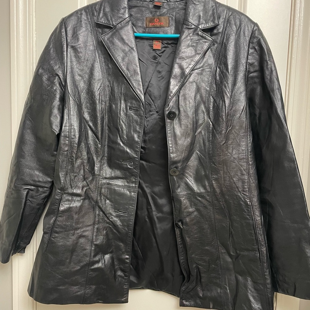 Danier Black Leather Jacket